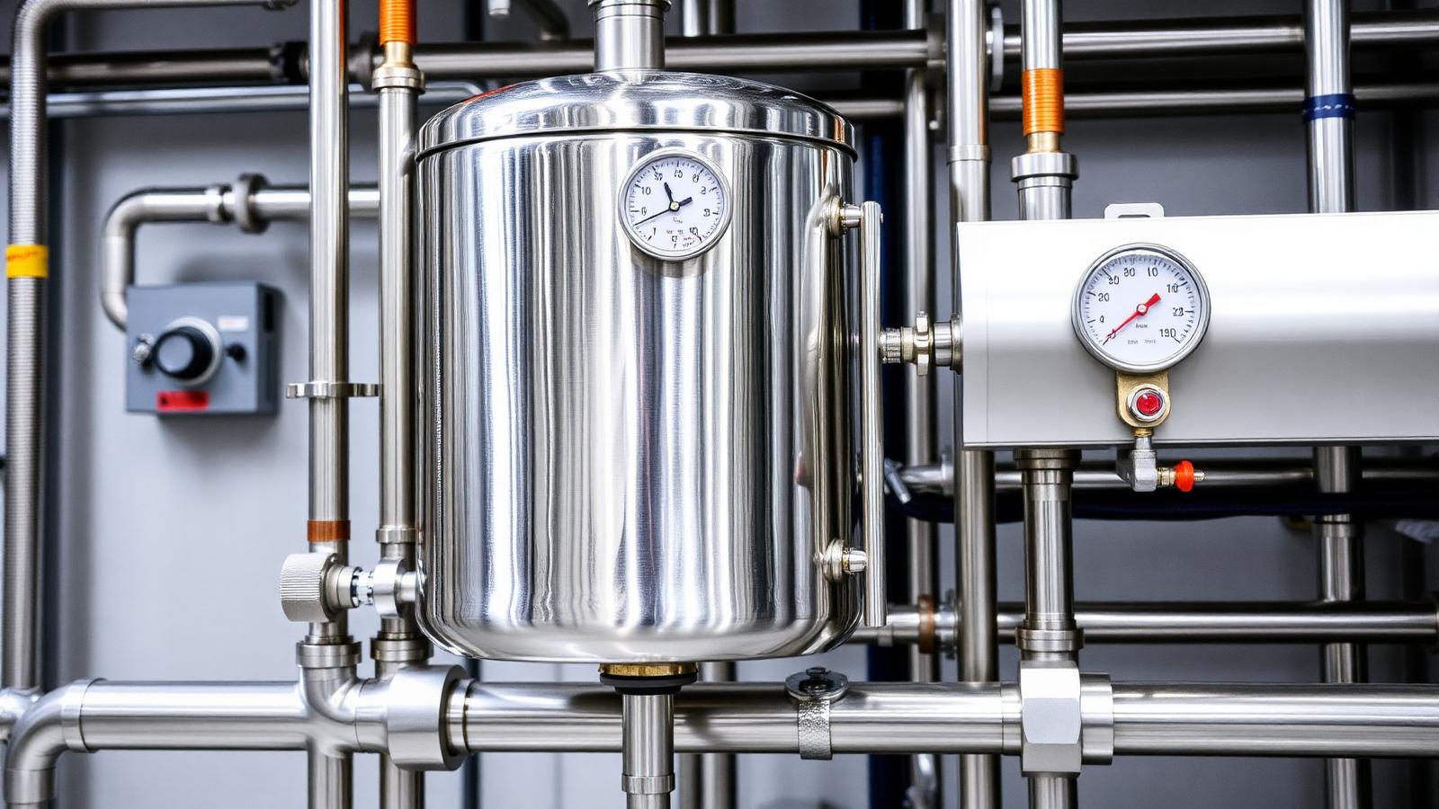 Industrial pH Sensor Transmitters in Plant Room Engineering — Industrial pH sensor and transmitter installed on process pipework