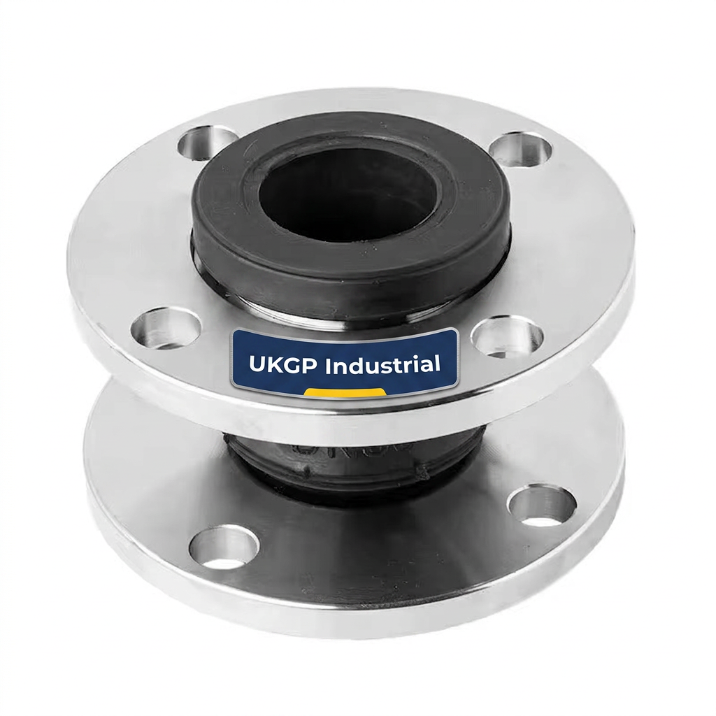 Single sphere rubber expansion bellows with PN16 flanged ends