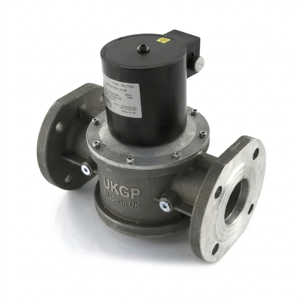Gas Solenoid Valve Sizing — UKGP flanged gas solenoid valve for commercial gas safety systems